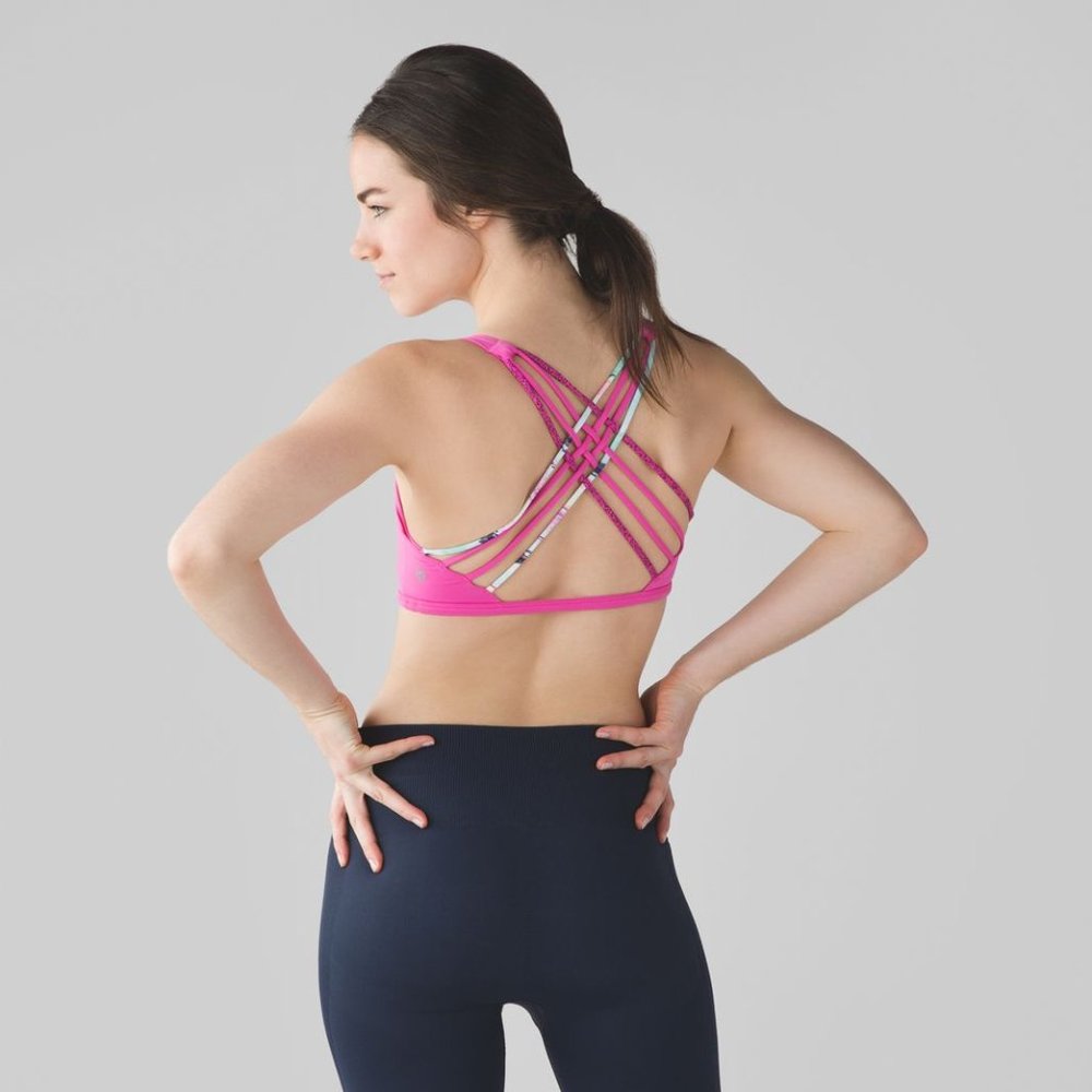 Lululemon Free To Be Bra *Wild Pink Paradise / Rio Mist Pink Paradise Red Grape